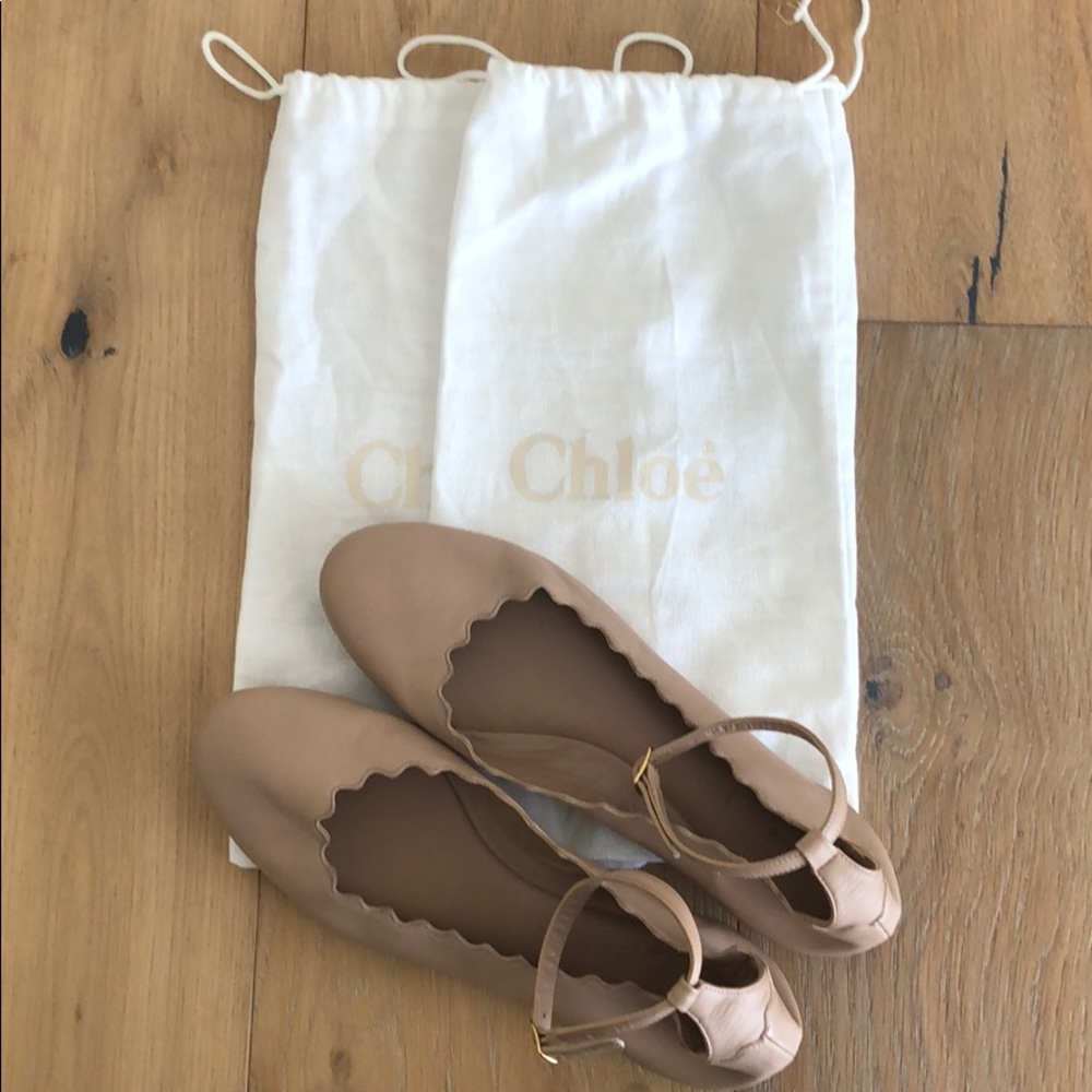 Chloe scalloped ballet flat